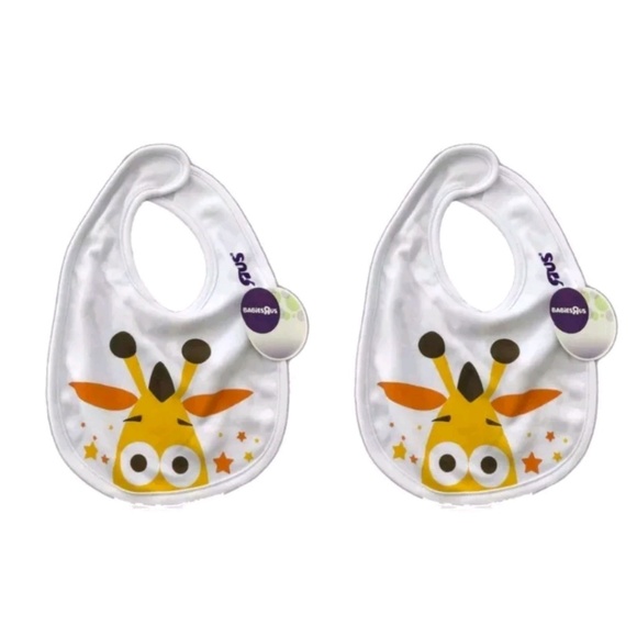 Set of 4 Geoffrey Giraffe Babies R Us Bibs - Picture 1 of 3